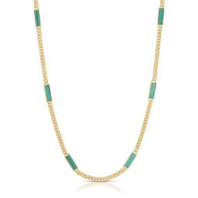 Blake Malachite Inlay Necklace