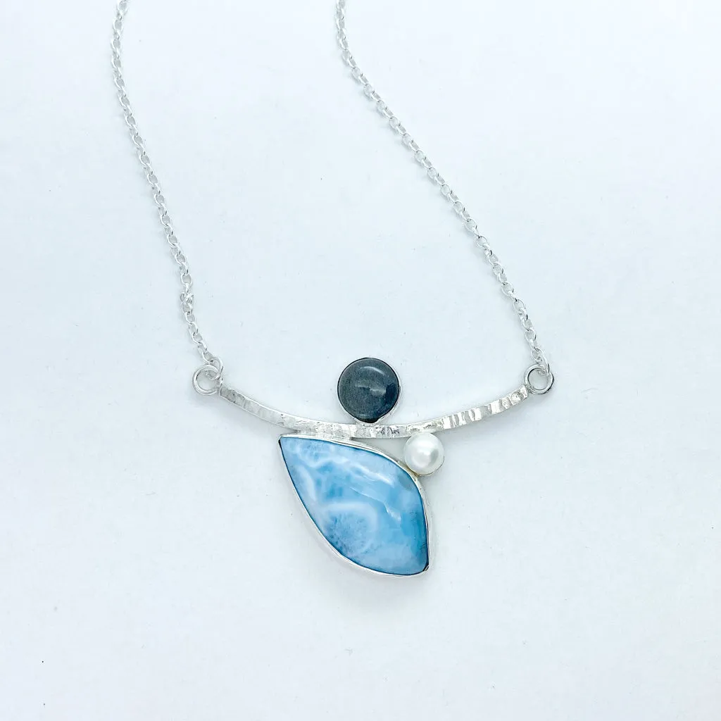 “Blue Coral” Sea to Sky Necklace