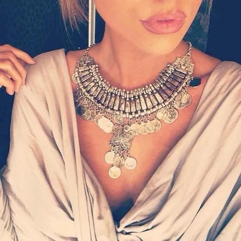 Bohemian Jewelry Statement Dress-up Necklace for Women as Party Accessories