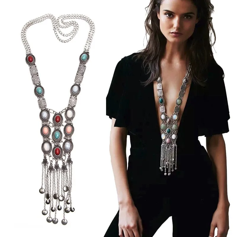 Bohemian Jewelry Statement Dress-up Necklace for Women as Party Accessories