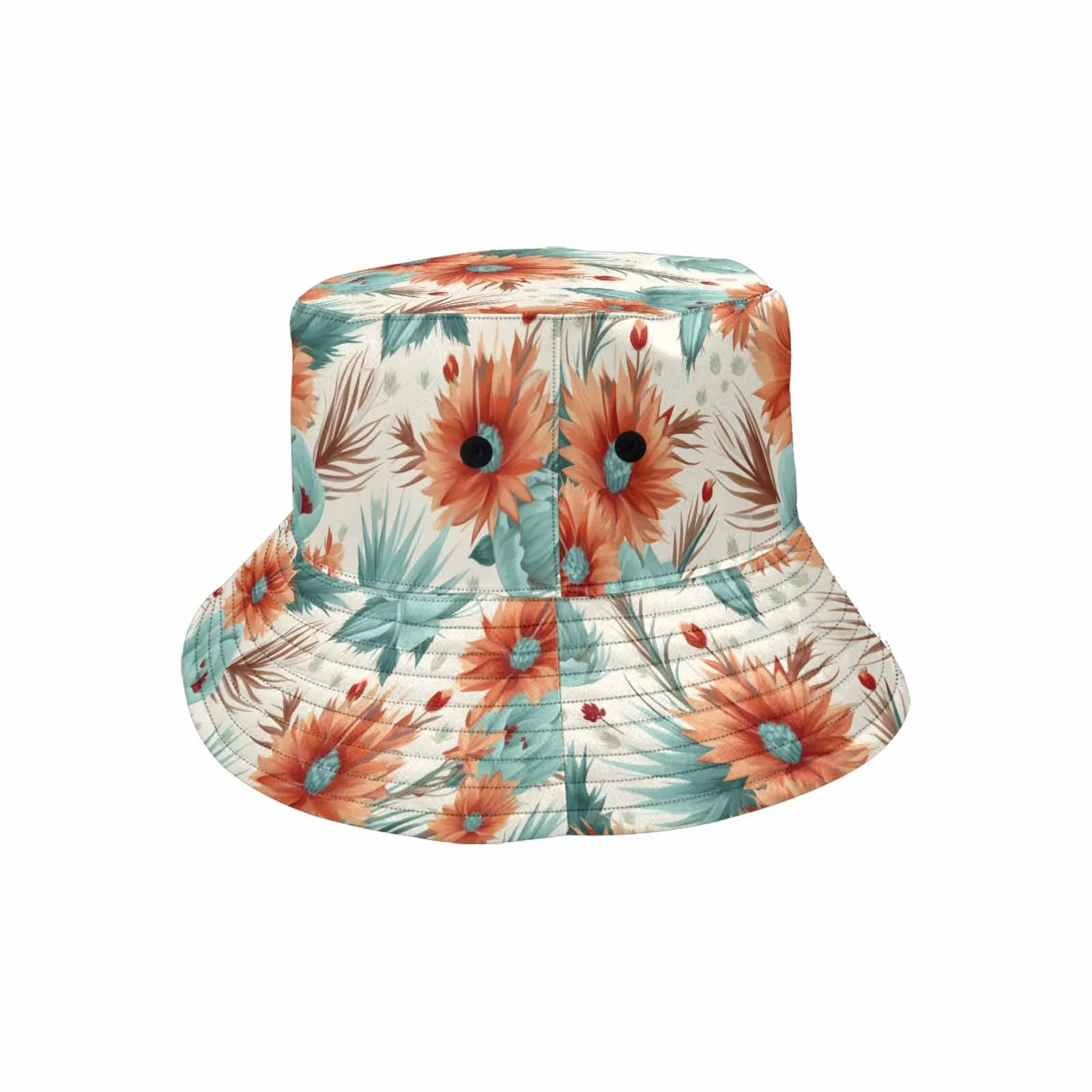 Boho Floral  Unisex Summer Single-Layer Bucket Hat