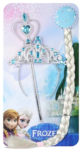 BookMyCostume Plastic Buy Complete Accessory Set-Elsa Snow Queen Fairy Tale Kids Fancy Dress Accessory Kids,Blue