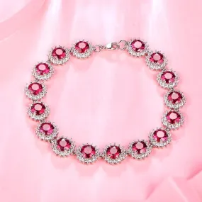 Bracelet Charm Jewelry 2021 Trendy 925 Silver Bangles Ruby Gemstone Diamond Bracelets