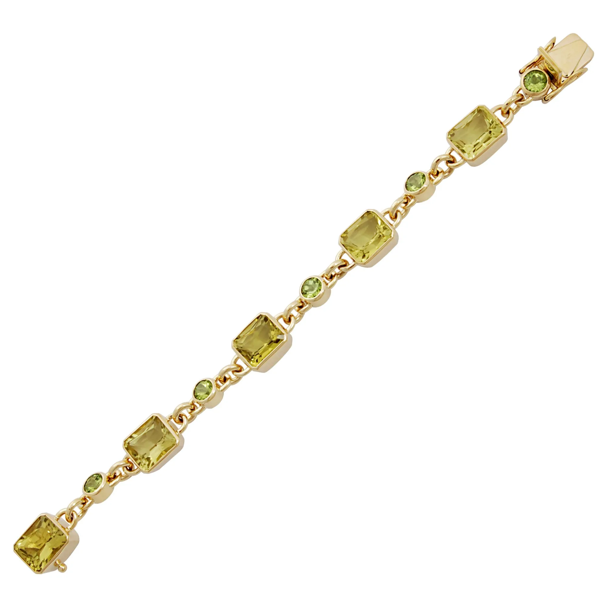 Bracelet- Lemon Quartz And Peridot (1460D)