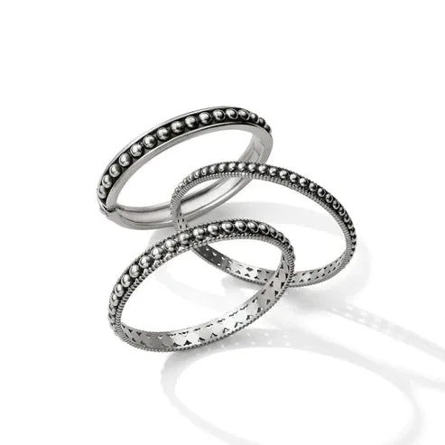 Brighton | Pretty Tough Stud Hinged Bangle Bracelet in Silver Tone