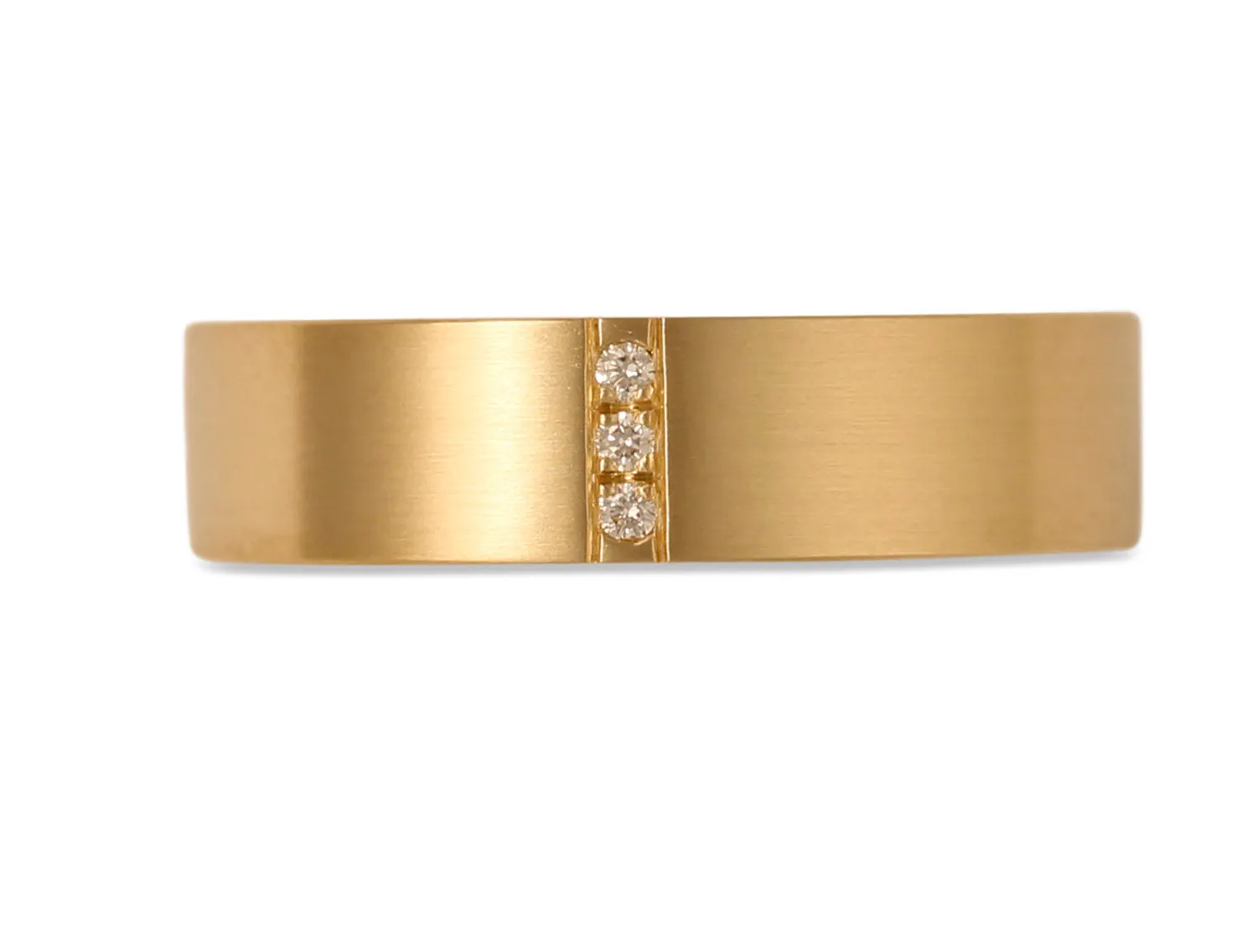 Brilliant Diamond Men's Wedding Band in 18K Yellow Gold