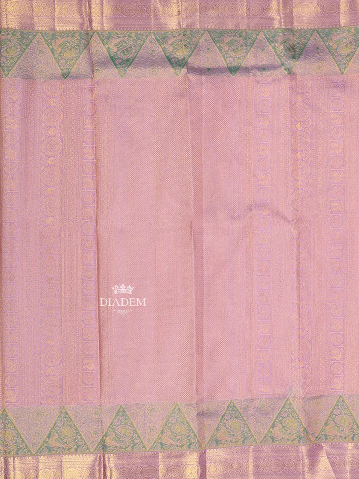 Brown Pure Kanchipuram (Bridal) Silk Saree with Floral Motif on the body and Contrast Zari Border