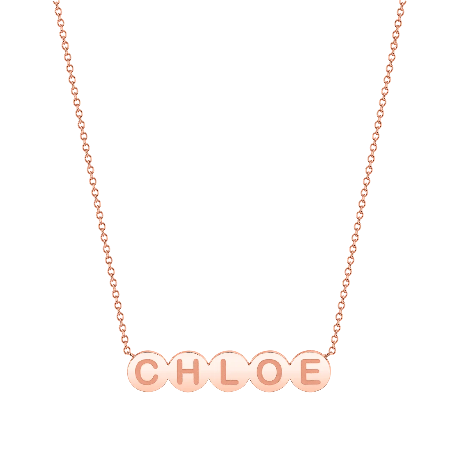 Bubble Round Engravable Necklace