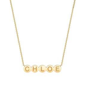 Bubble Round Engravable Necklace