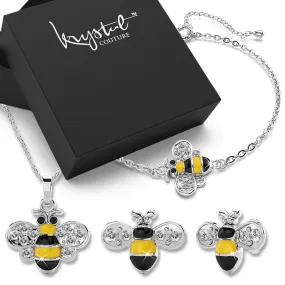 Bumblebee Crystal Jewellery Set