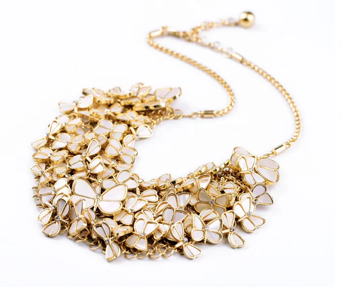 Butterfly Cluster Statement Necklace