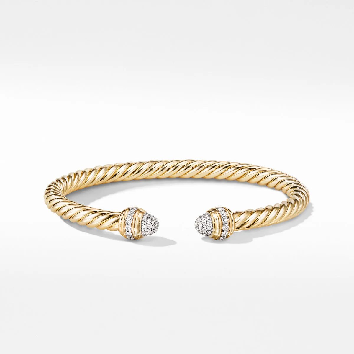 Cable Bracelet in 18K Yellow with Diamonds