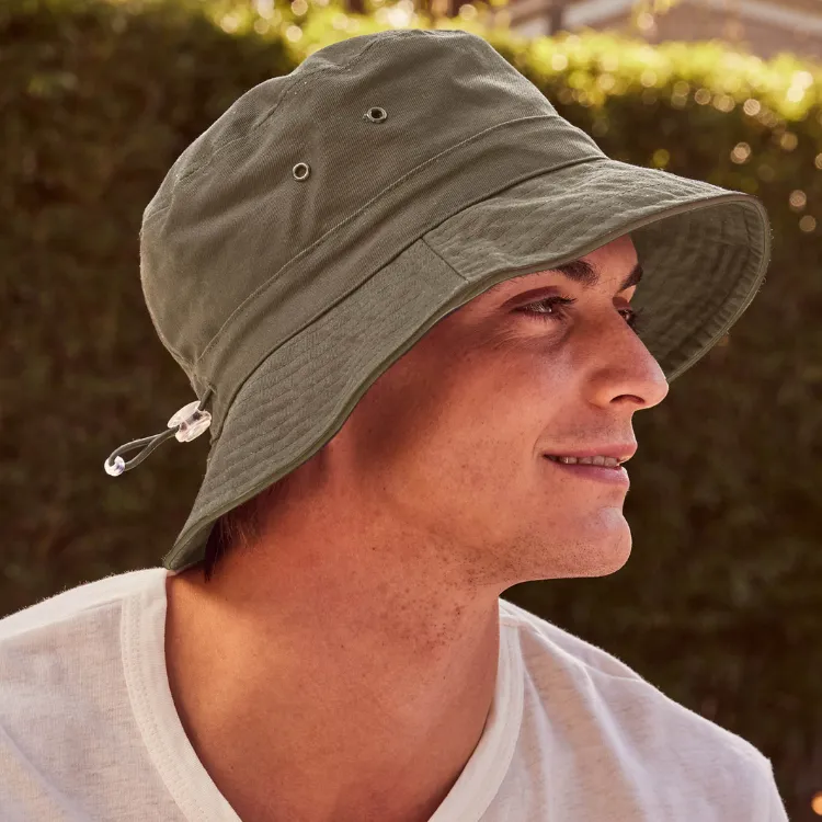 Cancer Council Jester Bucket Hat - Khaki Green