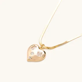 Caroline Gem Heart Necklace