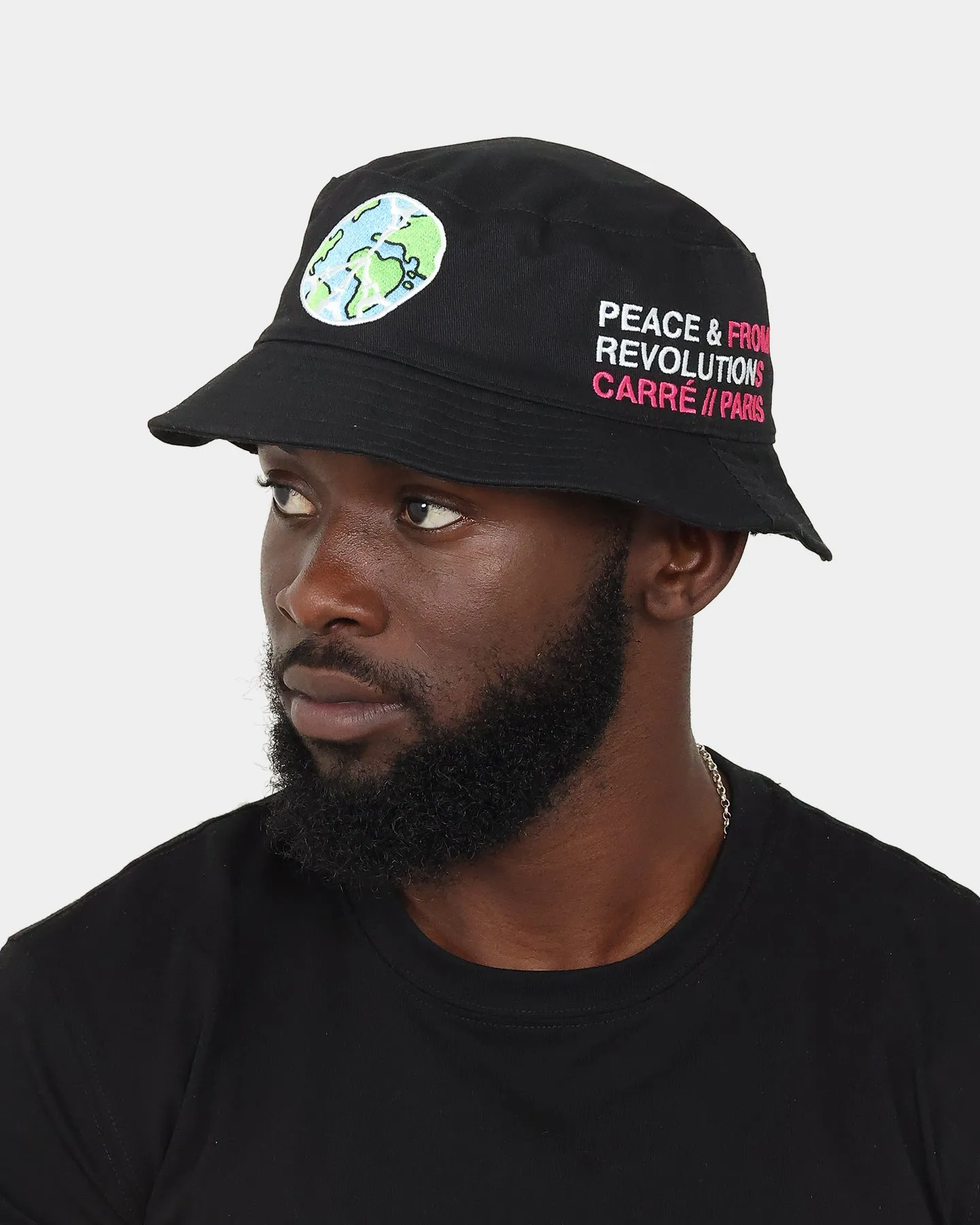 Carre Peace Bucket Hat Black