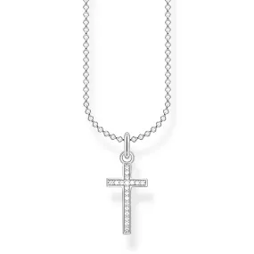 CHARMING COLLECTION CZ PAVE CROSS NECKLACE 38-45CM