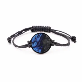 Circle Wood Resin Bracelet - Leland (Dark Blue, 568274)