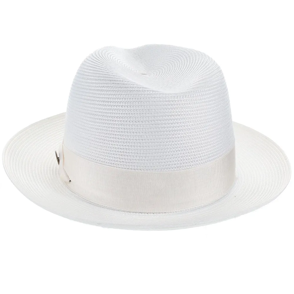 Classic Khaki Straw Fedora Hat