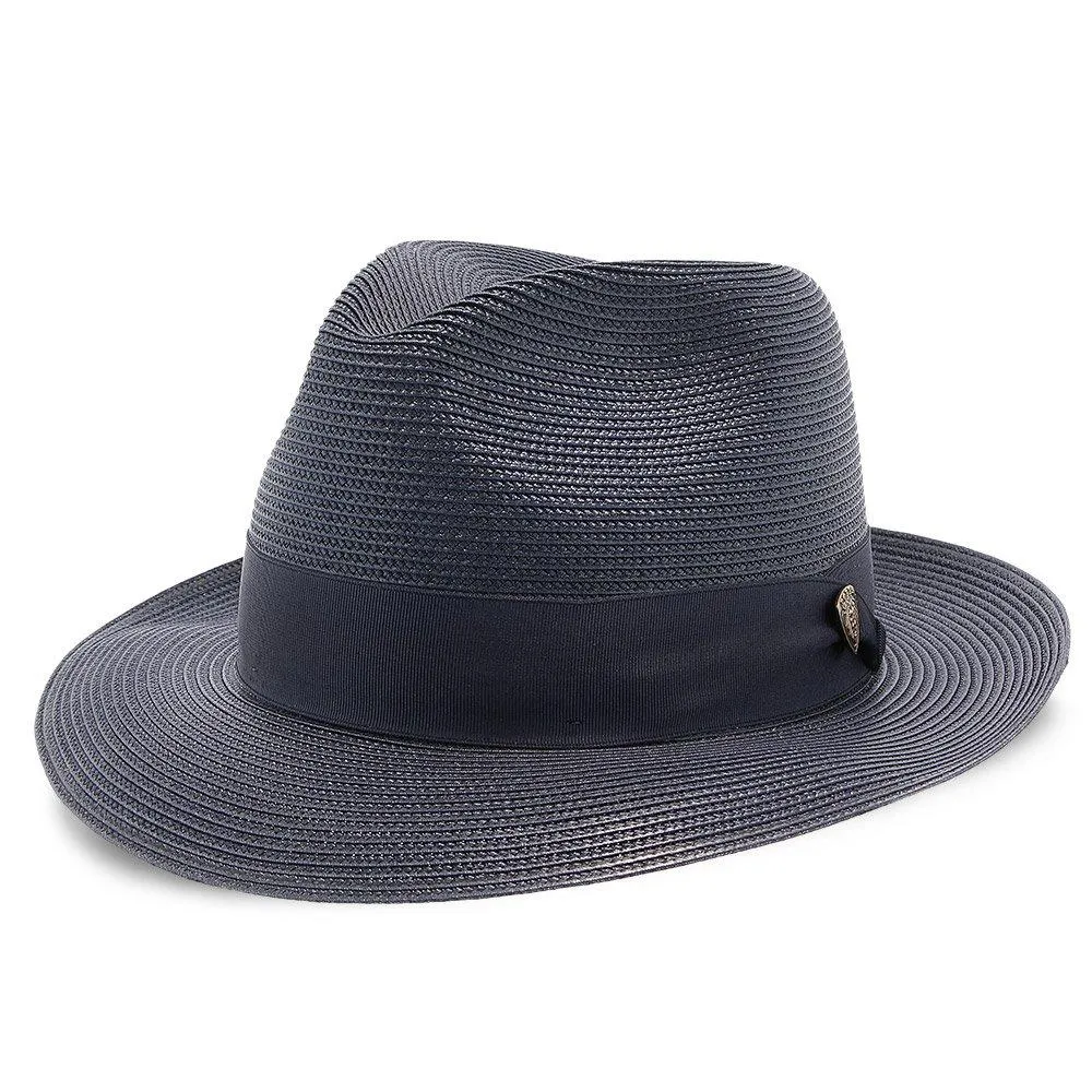 Classic Khaki Straw Fedora Hat