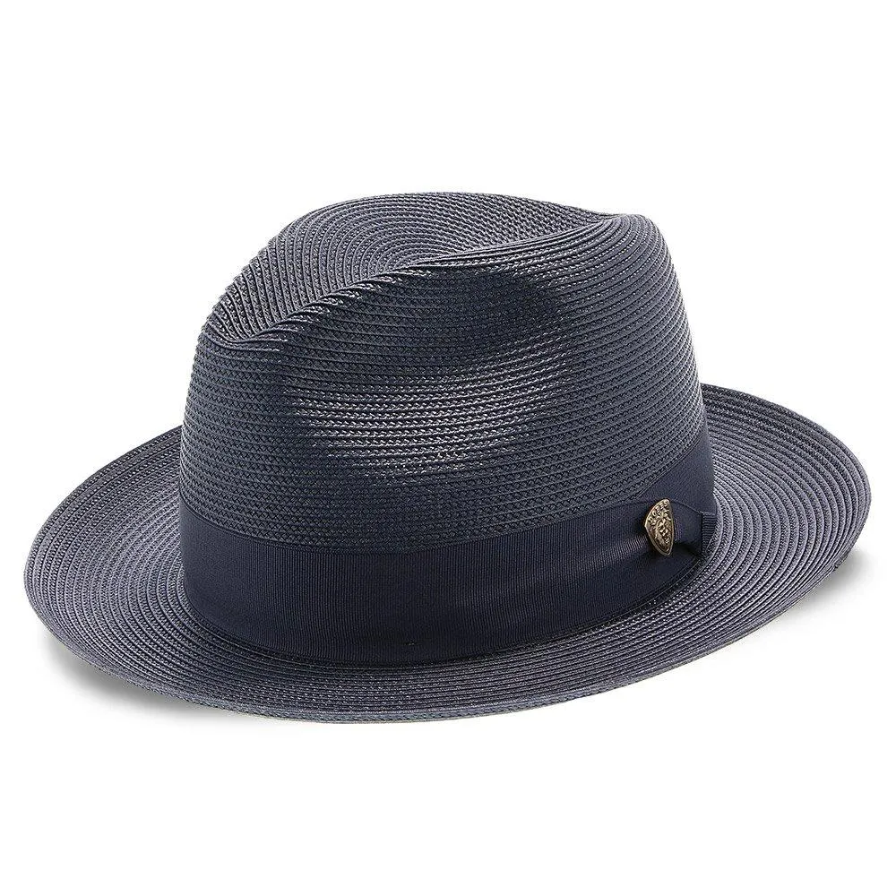 Classic Khaki Straw Fedora Hat