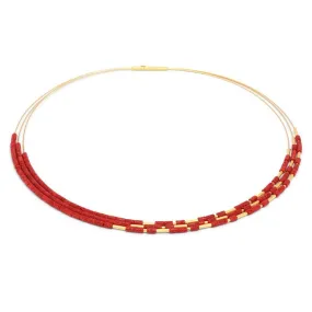 Clia Red Coral Necklace - 85231296