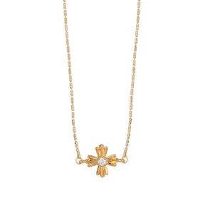 Clover Zircon Adjustable Necklace