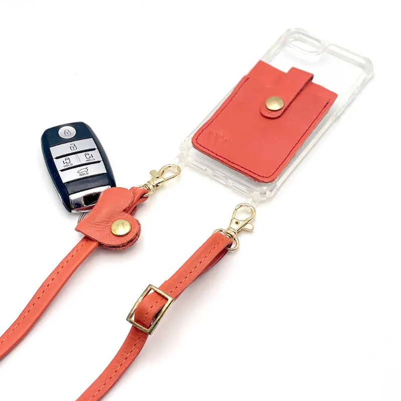 Coral Leather Strap (w Gold Fittings)