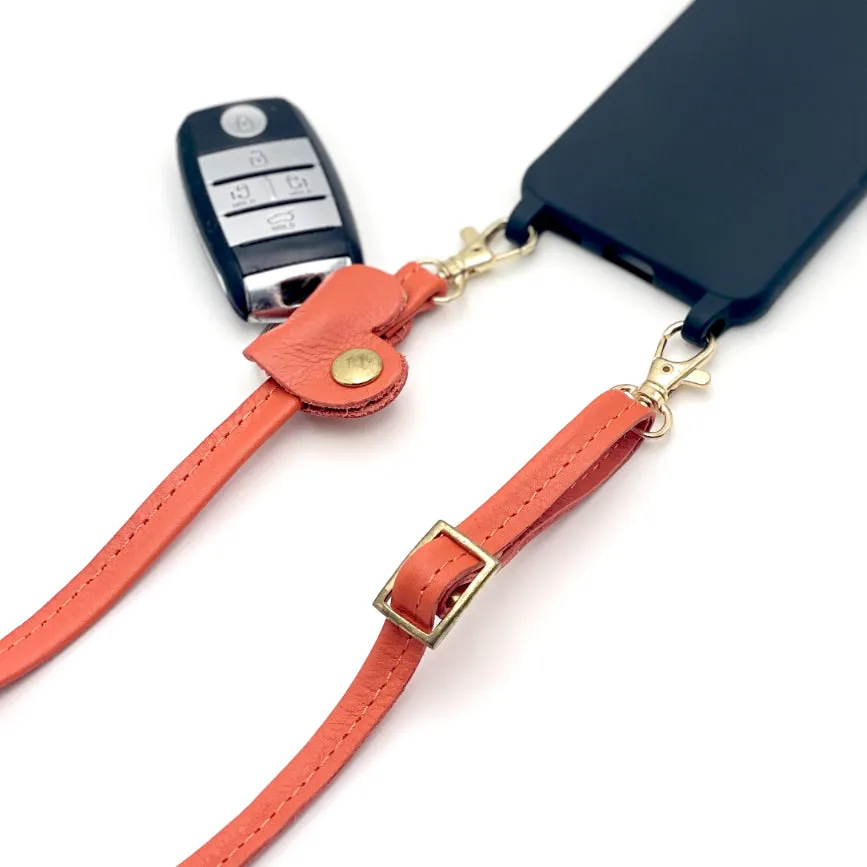 Coral Leather Strap (w Gold Fittings)