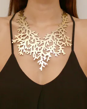 Coral Necklace Gold