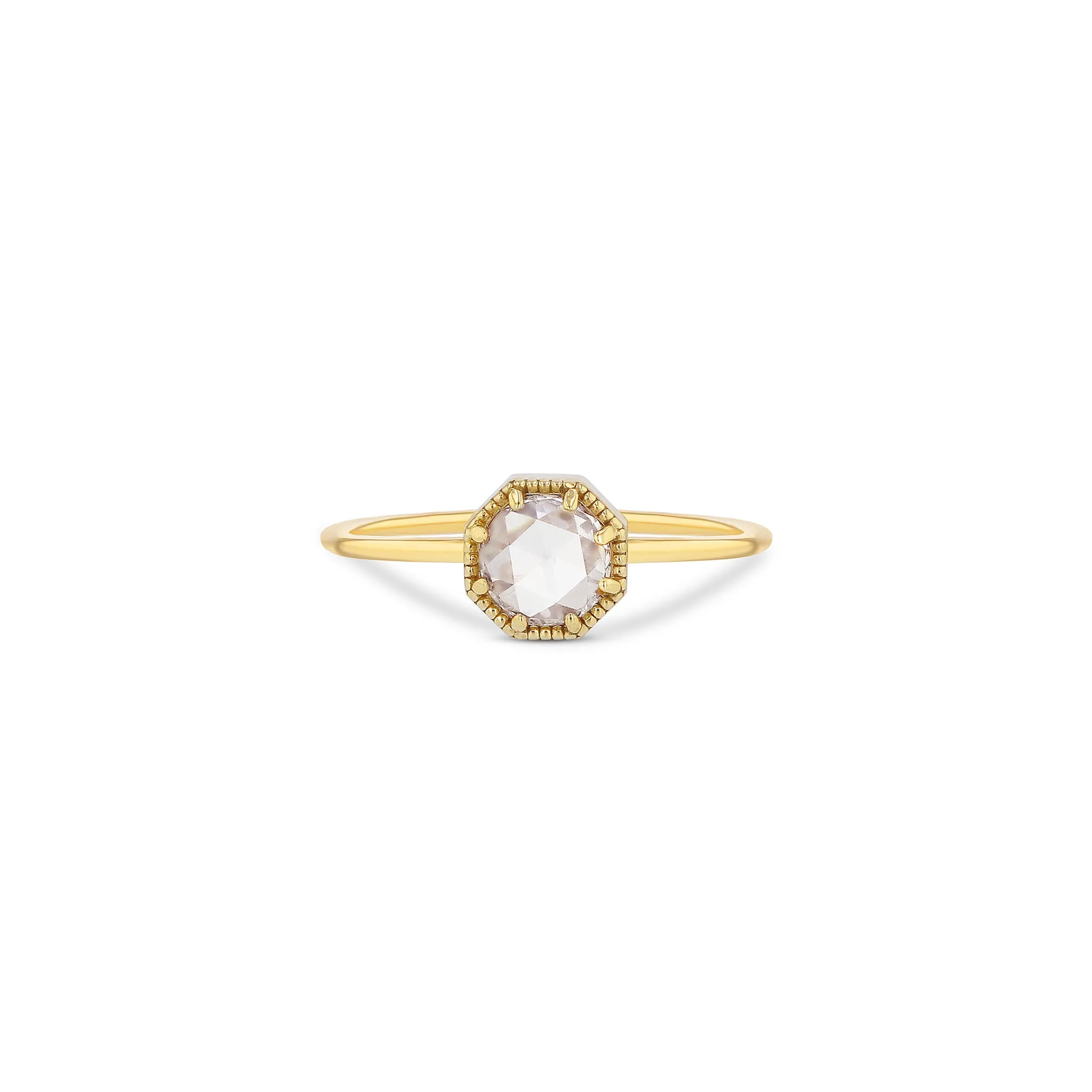 Crown Bezel Diamond Ring