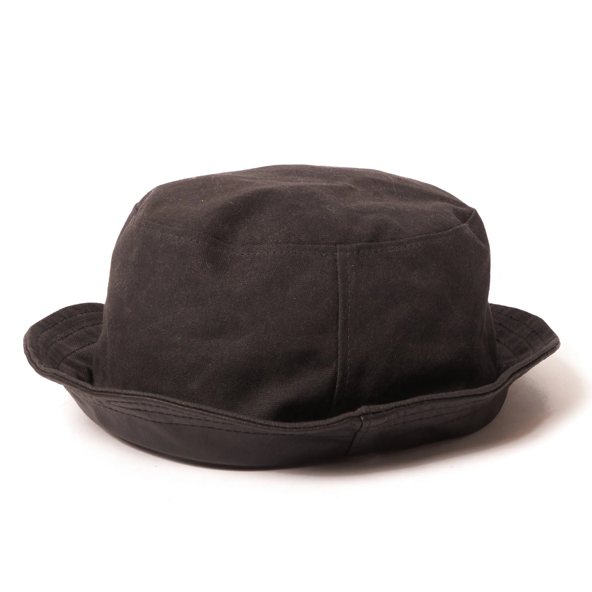 Crown Cap 1-46540 Waxed Cotton Canvas Bucket Hat - Graphite