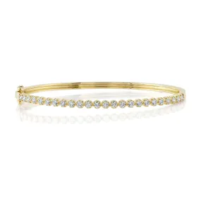 Crown Set Diamond Bangle Bracelet, 1.00 cttw