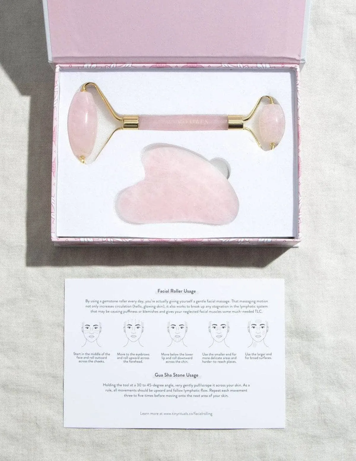 Crystal Gemstone Facial Roller & Gua Sha Kit