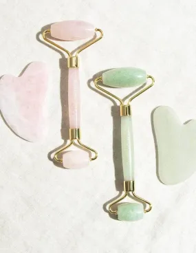 Crystal Gemstone Facial Roller & Gua Sha Kit