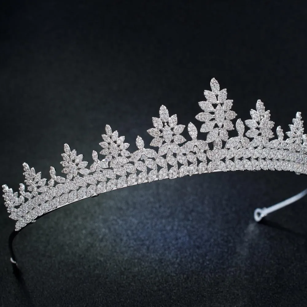 Cubic zircon wedding bridal tiara diadem hair jewelry CH10206