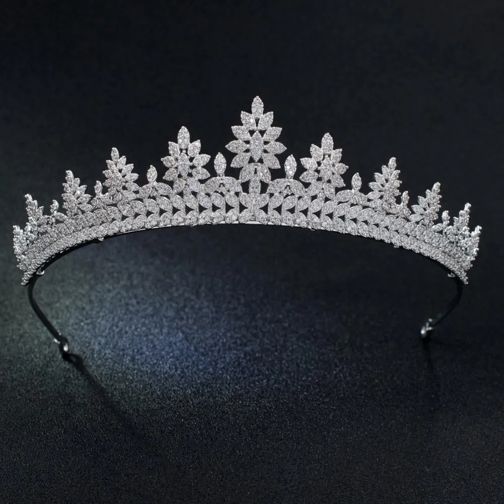 Cubic zircon wedding bridal tiara diadem hair jewelry CH10206