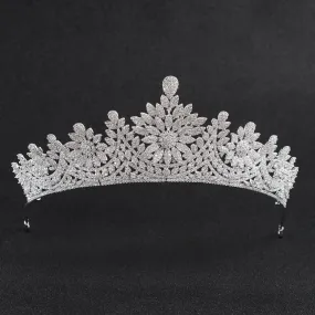 Cubic zirconia wedding bridal tiara diadem hair jewelry CH10131