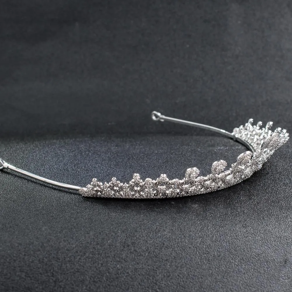 Cubic zirconia wedding bridal tiara diadem hair jewelry CH10142