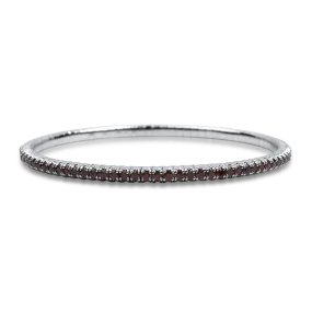 David Weisz 18k White Gold Ruby Stretch Bracelet