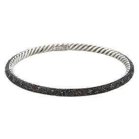 David Yurman Metallic Midnight Melange Bangle With Black Diamonds