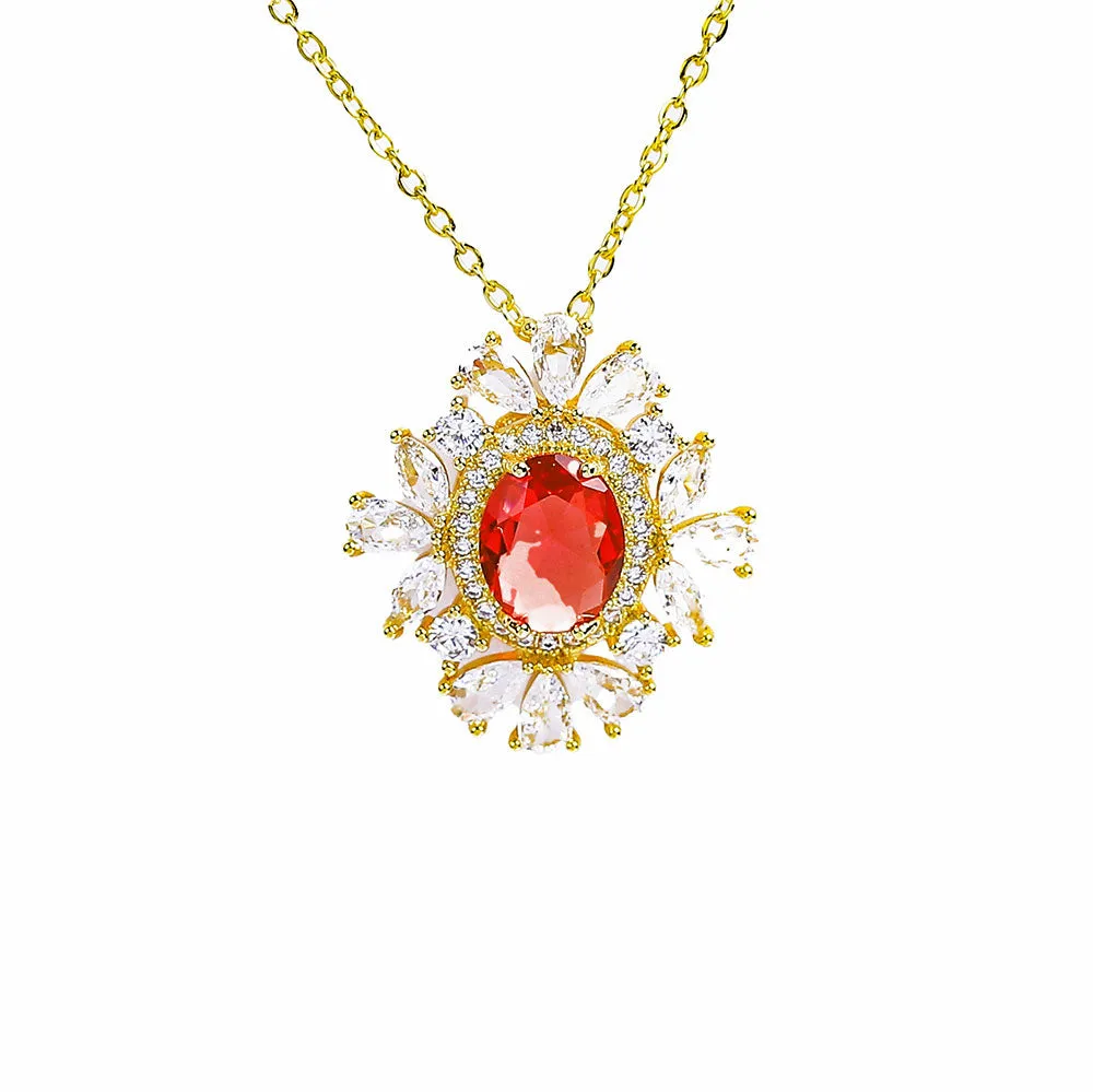 Delicate Gleaming Zircon Stones Necklace - Fluffy