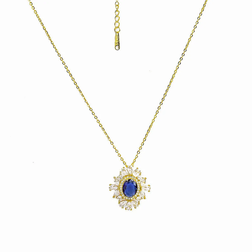 Delicate Gleaming Zircon Stones Necklace - Fluffy