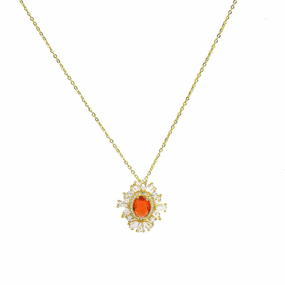 Delicate Gleaming Zircon Stones Necklace - Fluffy