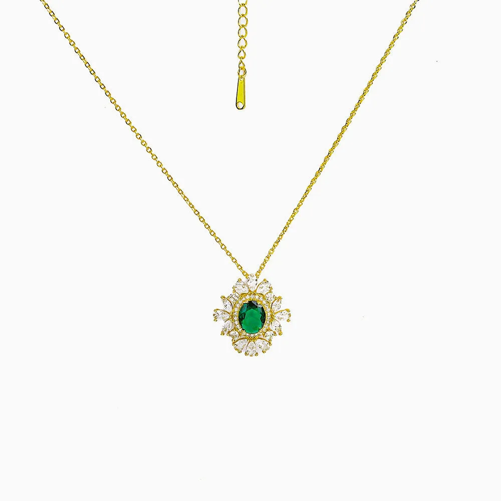 Delicate Gleaming Zircon Stones Necklace - Fluffy