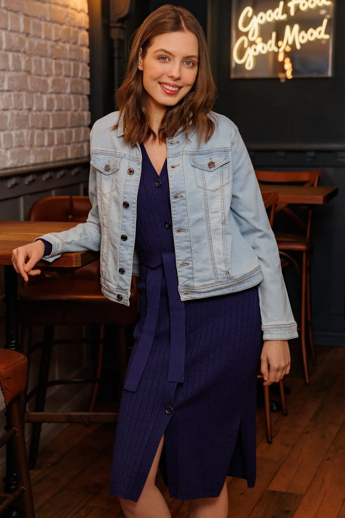 Denim Jacket in Light Blue