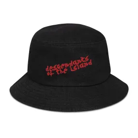 Descendants of the Island Red Denim bucket hat