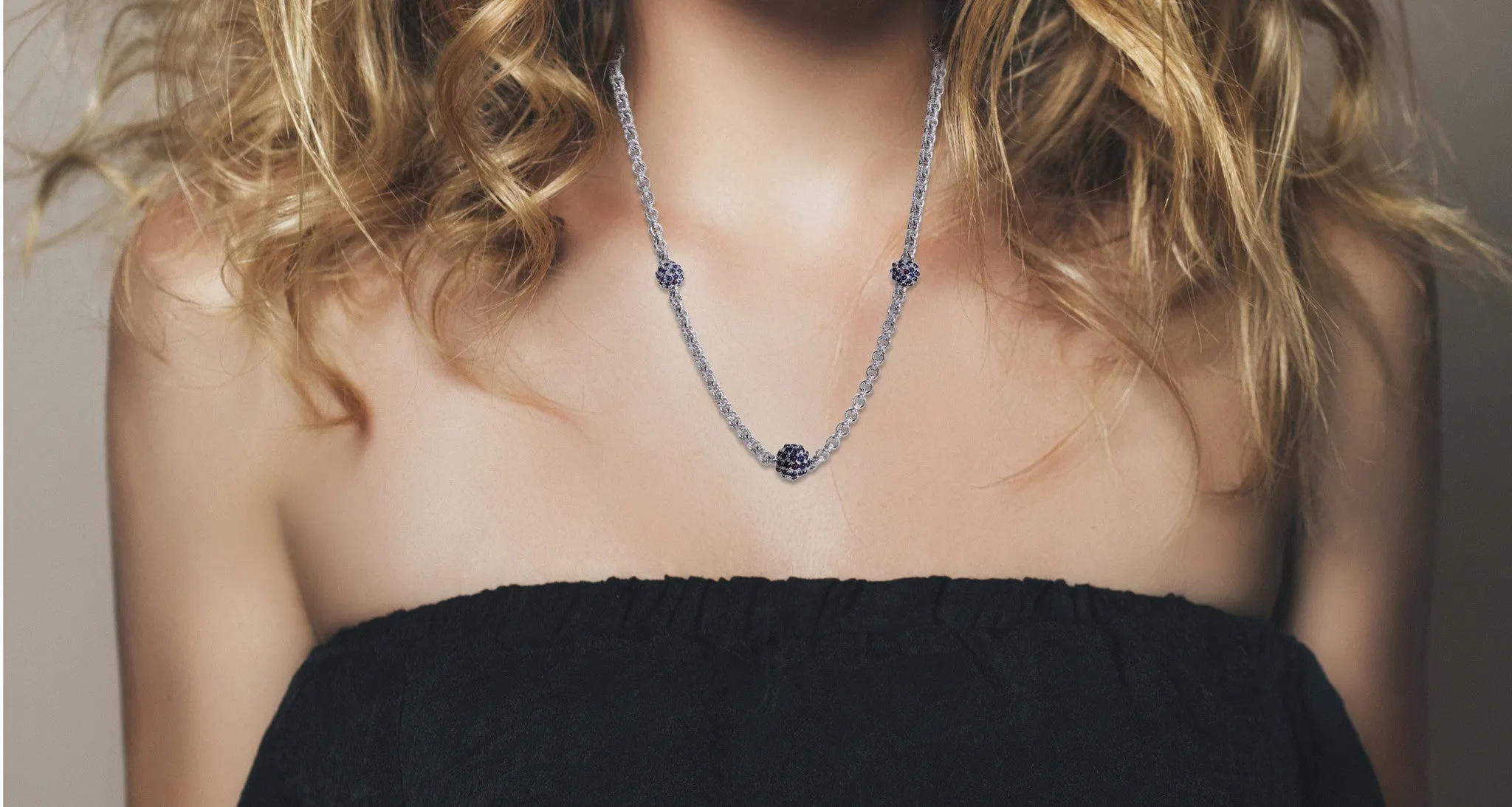 Diamond, Sapphire & Ruby Necklace