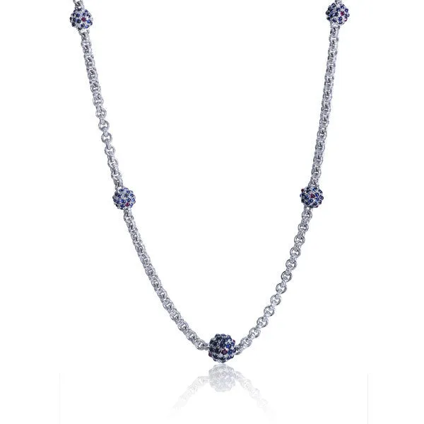 Diamond, Sapphire & Ruby Necklace