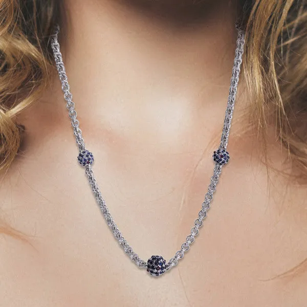 Diamond, Sapphire & Ruby Necklace