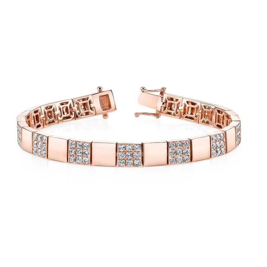 DIAMOND SQUARE LINK BRACELET